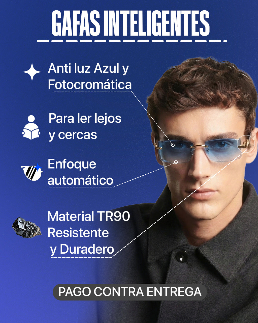 Óculos TR90 Fotocromático Premium